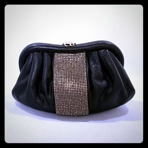 Escada Leather Evening Bag with Rhinestones